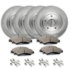 Front & Rear Brake Rotors + Ceramic Pads for 2011-2019 Infiniti M56 Q70 QX70