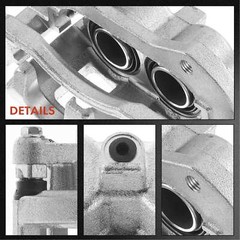 Front&Rear Drilled Brake Rotors & Brake Pad Kit + Brake Caliper for Chevy Impala