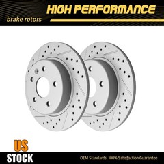 264mm Rear Drilled Disc Brake Rotors For Chevrolet Bolt EUV EV Cruze Volt