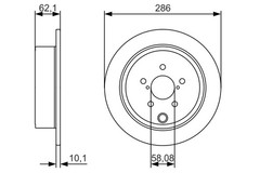 2x Brake Discs Pair Solid fits SUBARU OUTBACK BR, BR9 2.5 Rear 09 to 15 286mm