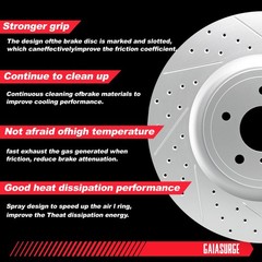 330mm Front Rear Brake Rotors Ceramic Pads For Dodge Durango Jeep Grand Cherokee