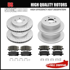 Front & Rear Rotors Brake Pads for Lexus RX330 RX350 RX400h Toyota Highlander