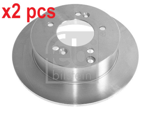 X2 PCS L&R SIDES REAR FITS KIA CARENS III MPV BRAKE DISC 108566 FEBI BILSTEIN