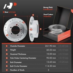 A-Premium Front & Rear Drilled Brake Rotors & Ceramic Pads for Dodge Avenger GAS
