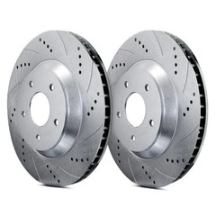 For Toyota Land Cruiser 93-97 Drilled & Slotted Front Brake Rotors