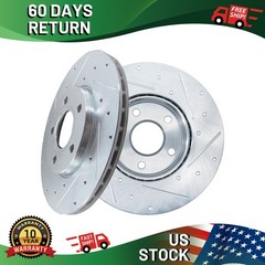 FRONT 10.94 inch Drilled Brake Rotors for Ford C-Max Focus Volvo C30 C70 S40 V50