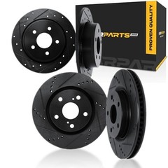 For Kia K5 2021 2022 2023 2024 Rotor Set | Black | Drilled And Slotted