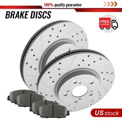 Front Disc Brake Rotors And Ceramic Pads For 2017 2018 2019 2020-2025 Honda CR-V