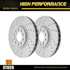 305mm Front Drilled Disc Brake Rotors For Dodge Dart Fiat 500X Compass Renegade