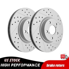 10.91 inch (277mm) Front Drilled Disc Brake Rotors for 2017-2023 Subaru Impreza