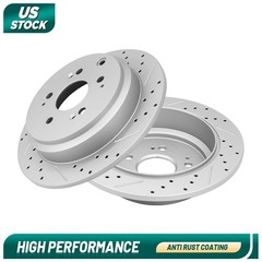 2PCS Rear Premium Disc Brake Rotors Set For 2005 2006 – 2009 2010 Honda Odyssey