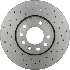 Disc Brake Rotor-Premium Xtra Cross Drilled UV Coated Rotor Brembo 09.9165.1X