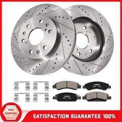 12.99″ Front Drilled Rotors Brake Pads for Chevy Tahoe Silverado GMC Sierra 1500