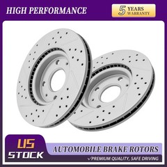 10.83 inch (275mm) Front Drilled Brake Rotors For Ford Focus 2008 2009 2010 2011