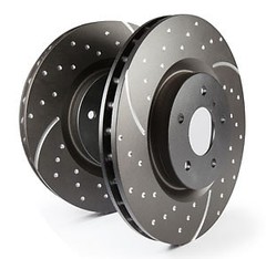 EBC Turbo Grooved Front Solid Discs for Fiat Brava 1.4 (180mm Drums) (95 > 02)