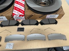 2010-2015 LEXUS RX350 RX450H OEM GENUINE FRONT BRAKE ROTORS, TCMC PADS & SHIMS