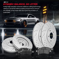 328mm Rear Disc Rotors + Ceramic Brake Pads for Dodge Grand Caravan Journey C/V