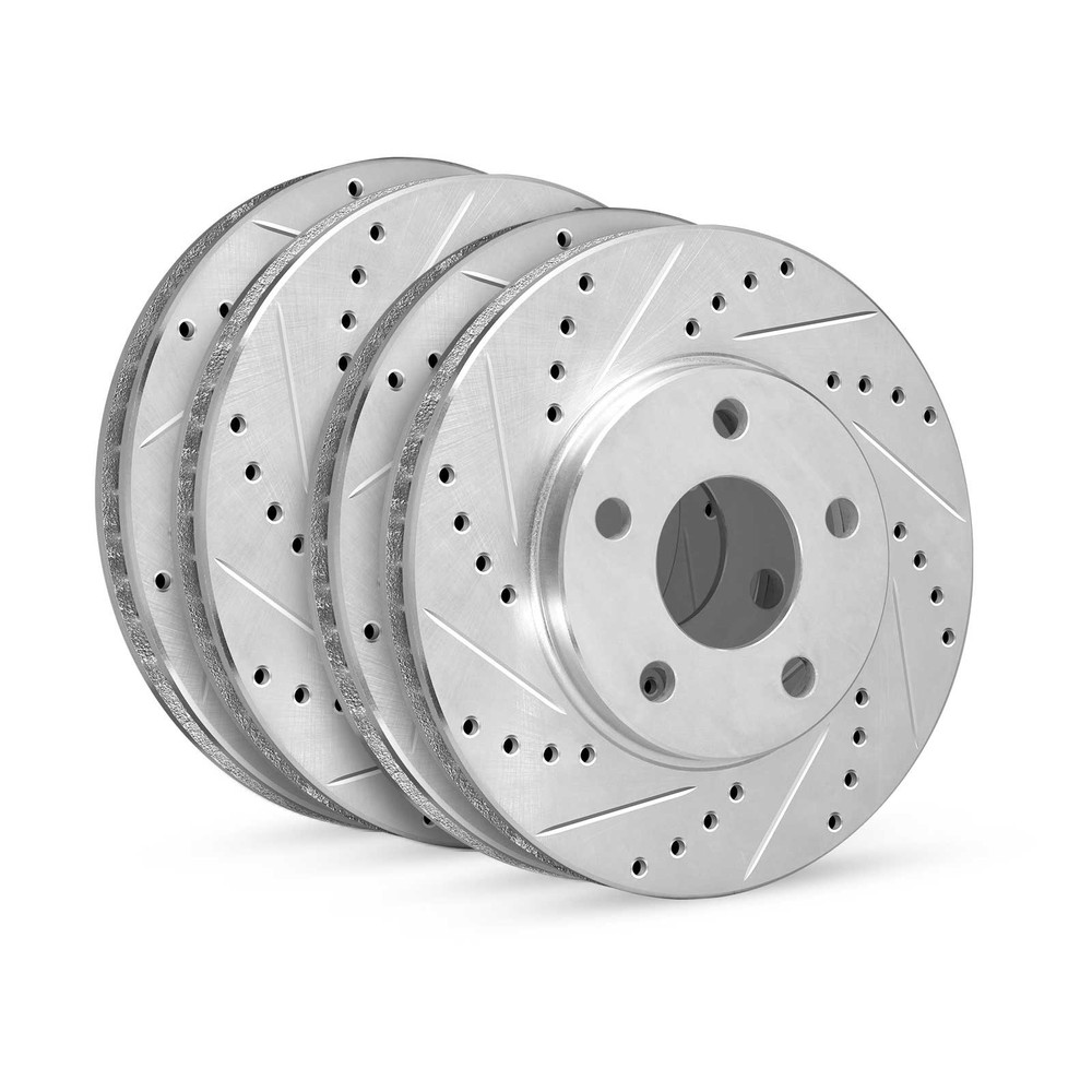 For Ford Escape 08-12 R1 Concepts Drilled & Slotted Front & Rear Brake Rotor Set