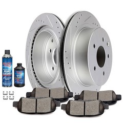 Drilled Rear Brake Pads And Rotors Discs For Nissan Rogue 350Z Juke X-Trail G35