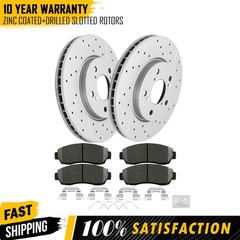 11.65 inch Front Disc Rotors + Ceramic Brake Pads For Honda Odyssey 2005-09 2010