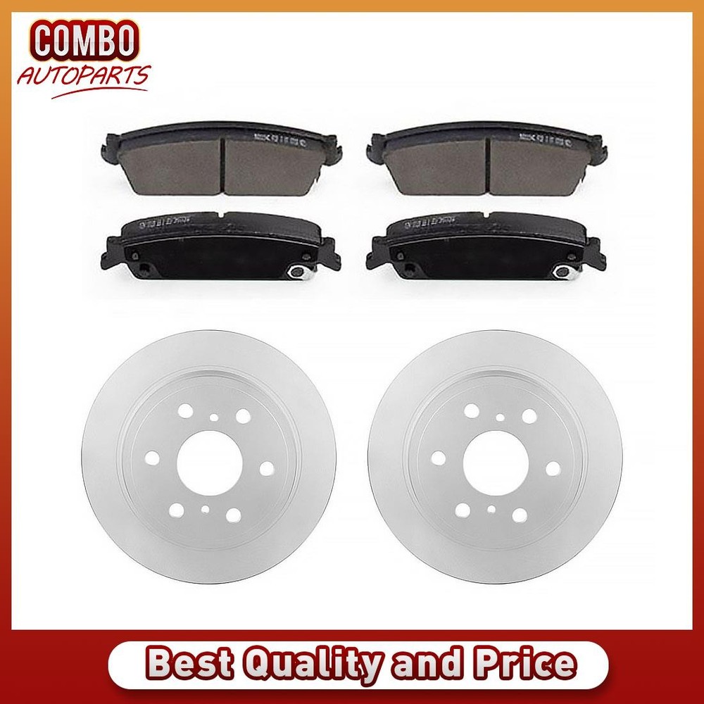 Rear Brake Rotors Ceramic Brake Pads fits 2007 2008 2009 Chevrolet Avalanche