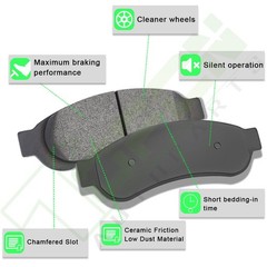 2X Front Brake Discs Rotors And 4X Ceramic Pads For 2005-2017 Frontier Drilled
