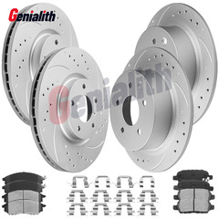 Front and Rear Drilled Brake Rotors & Pads for Nissan Murano INFINITI QX70 M37