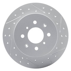 For Acura EL 01-05 DFC Drilled & Slotted Rear Passenger Side Brake Rotor