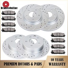 296mm Front 292mm Rear Disc Rotors Pads Kit for Nissan Altima 2013-2018 Brakes