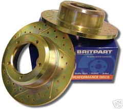 DISCOVERY & DEFENDER 90 REAR BRAKE DISCS PERFORMANCE DRILLED AND GROOVED DA4601