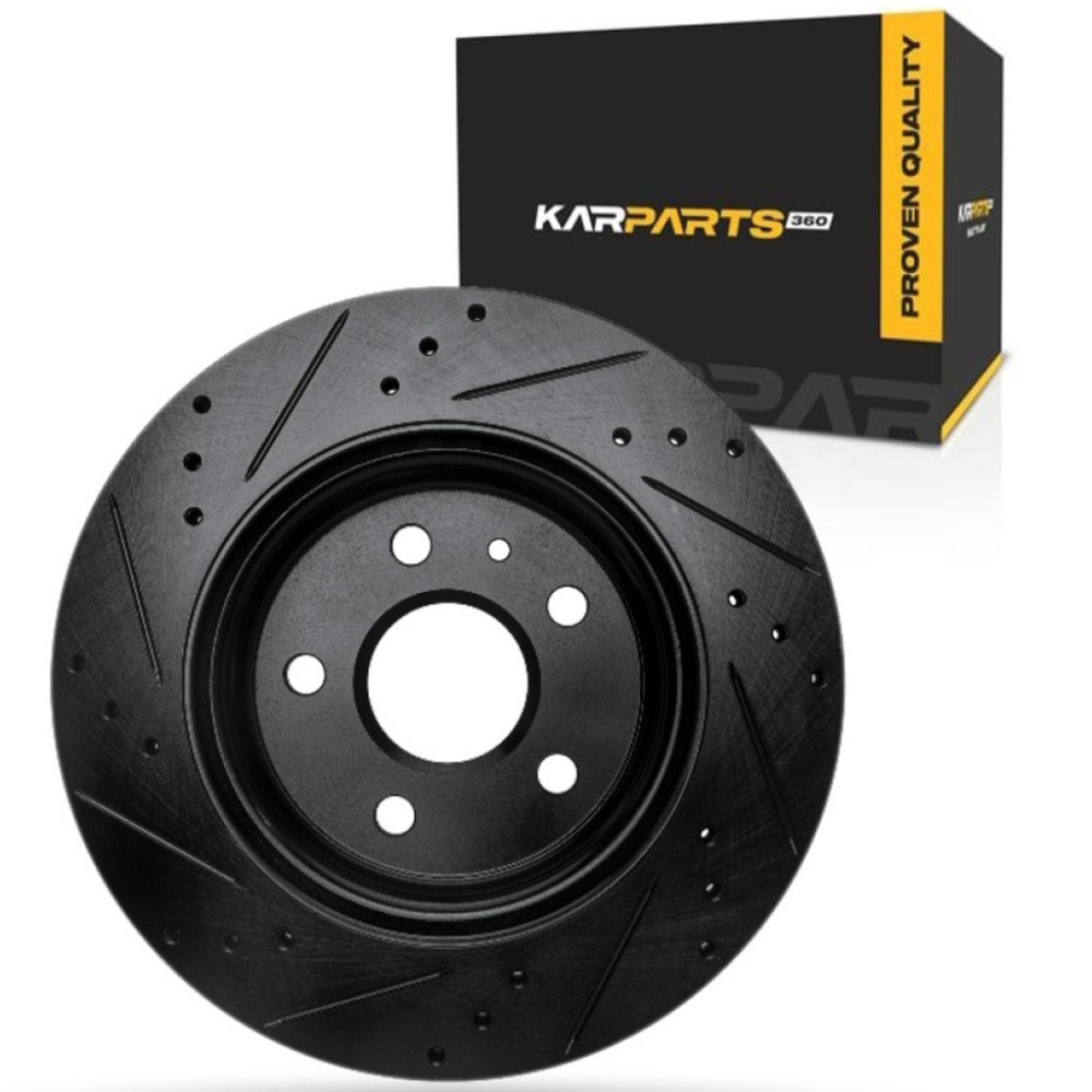For Saab 9-5 2011 Brake Rotor Rear, Passenger Side | Cast Iron | Black Finish
