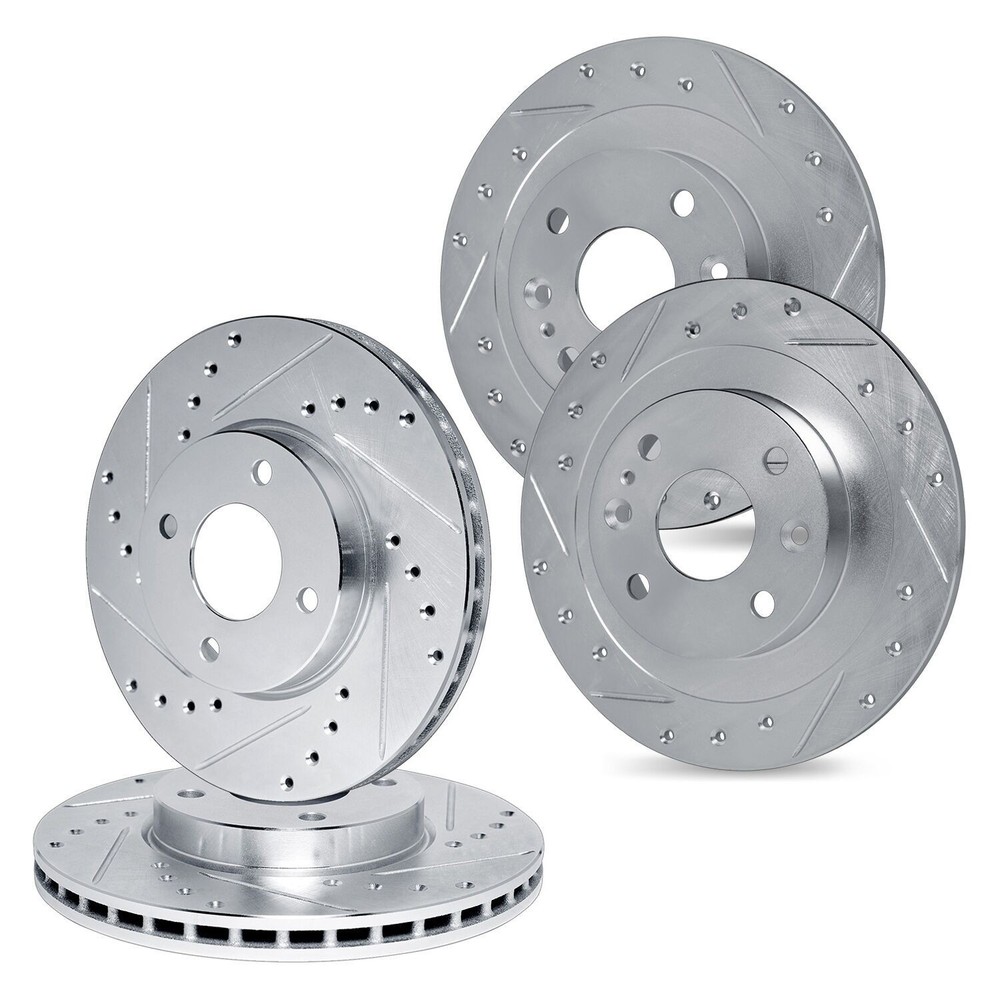 For Acura Legend 86-87 Drilled & Slotted Front & Rear Brake Rotor Set