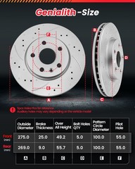 Front Rear Brake Rotors Brake Pads Kit for 2005-2007 2008 2009 2010 Scion TC