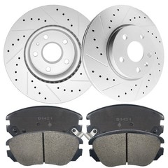 Front Drilled Rotors & Brake Pads for Chevy Equinox GMC Terrain