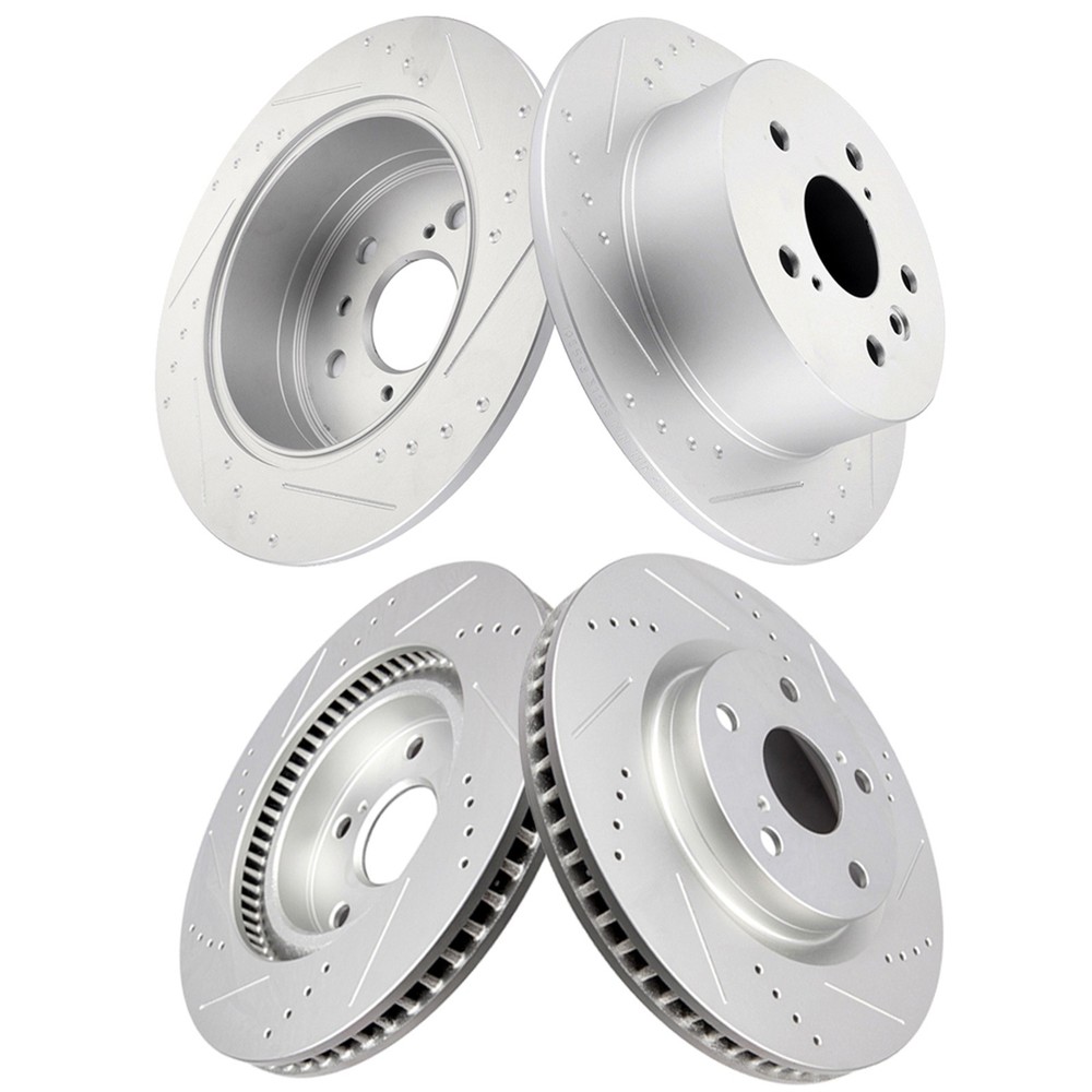 4X Brake Discs Rotors For Jeep Liberty 2003-2006 2007 Front and Rear Slotted
