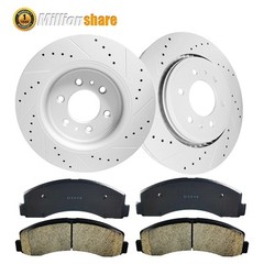Front Drilled Rotors + Brake Pads for 2010 – 2020 Ford F-150 Lincoln Navigator