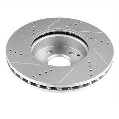 Front Discs Brake Rotors For Mercedes-Benz C250 C300 SLK250 Slotted Drilled 2pcs