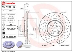 Brembo 09.B269.1X Brake Disc for Honda