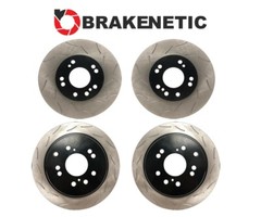 F&R BRAKENETIC Premium RS Slot Brake Rotors 30mm Z32 300ZX Conversion 4/5LUG