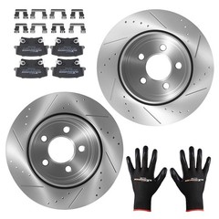 Rear Disc Brake Rotors Ceramic Pads for Chrysler 300 Dodge Challenger Charger