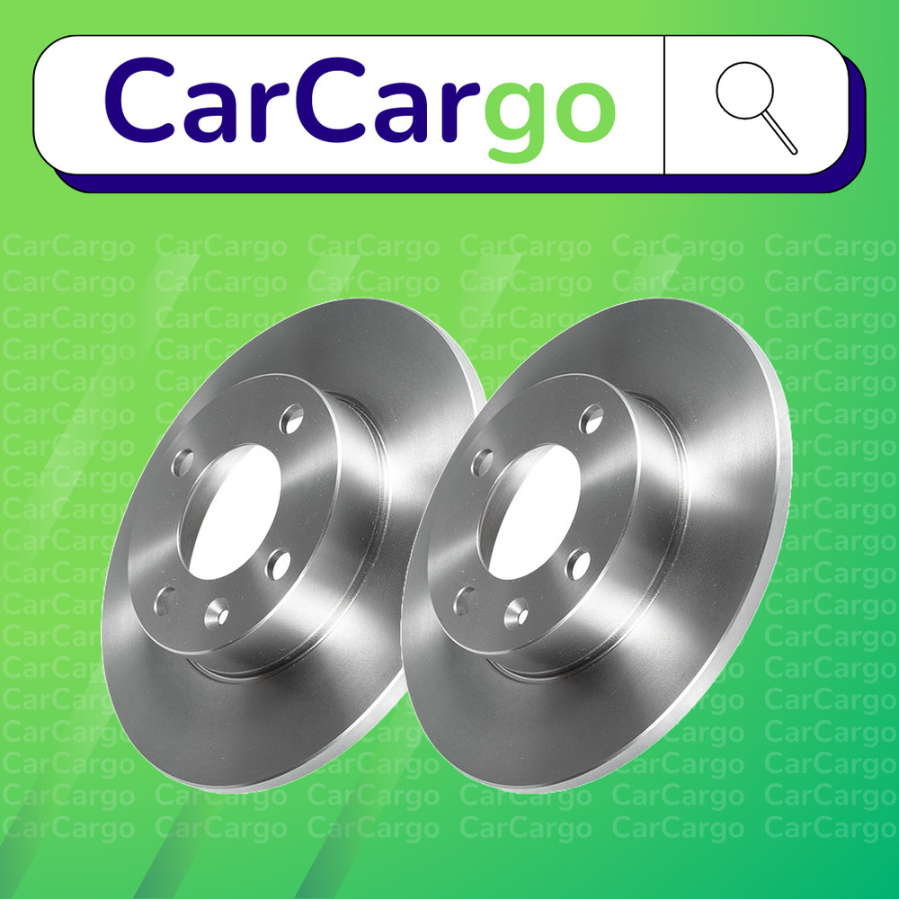 Premium Solid Front Brake Discs Pair For VW Polo 100 1.6 1995-2001 239 mm
