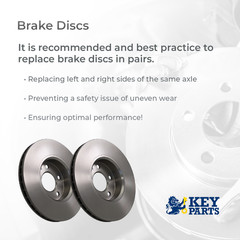 2x Brake Discs Pair Solid fits VW PASSAT 2.3 Rear 97 to 05 245mm Set KeyParts