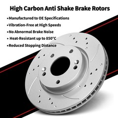 Front & Rear Brake Rotors Ceramic Pads for Dodge Grand Caravan Town & Country