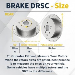 Fit for Lexus RX350 RX450H 328mm Front 309mm Rear Drilled Brake Rotors Pads Kits