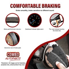 Rear Brake Rotors Ceramic Brake Pads Fits 2014-2019 Chevrolet Silverado 1500