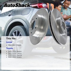 Front Brake Rotors Pair 2 for Toyota Camry Avalon Sienna Solara Lexus ES300 3.0L
