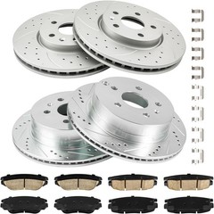 12.64 inch 11.93 inch Front Rear Rotors Brake Pads for 2010 – 2017 Chevy Equinox
