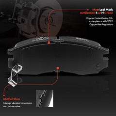 Front Drilled Rotors & Ceramic Brake Pads for Dodge Avenger Chrysler Mitsubishi