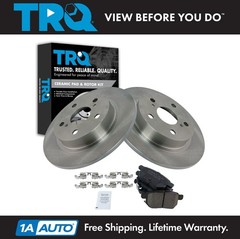 TRQ Rear Brake Pad & Rotor Kit Brake Rotor For 2011-2016 Scion tC