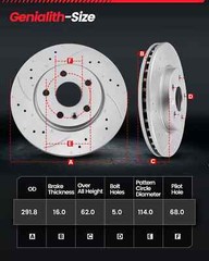 For 2000 – 2002 Dodge Ram 2500 3500 Front Brake Rotors & Ceramic Brake Pads 8LUG